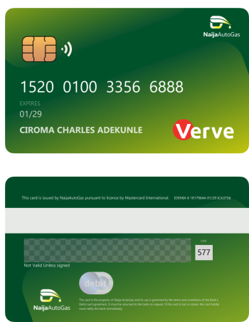 NaijaAutoGas Card verve